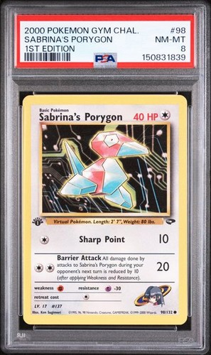 Sabrina's Porygon (1st Edition) graded PSA 8 for sale on eBay