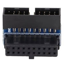 USB 3.0 19/20 Pin 90 Degree Adapter for PC Laptop Black