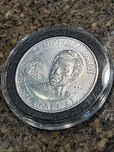 Vintage Star Wars Last 17 Lando Calrissian Coin w Case - POTF 1985 Kenner