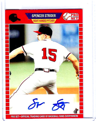 2021 Leaf Pro Set Baseball Blaster Auto Spencer Strider #PS-SS1 Auto