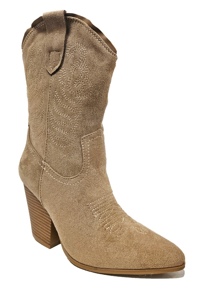 Botas de Vaquero Colección Trufa Damas Taupe Botas de Vaquero de Becerro