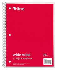 C LINE RED 1 SUB WIDE RULED NOTEBK 70 PAGE