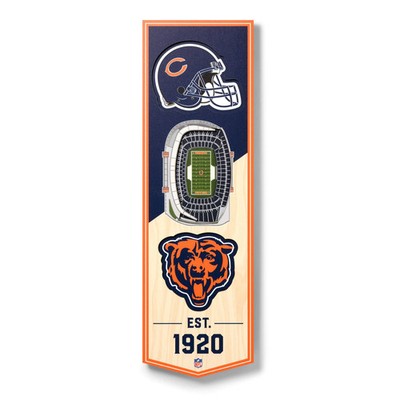 Chicago Bears NFL YouTheFan! 3D Stadium Banner Schild