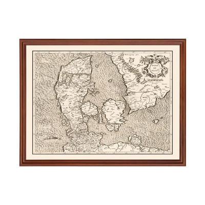 Old Map of Denmark 1595 - Vintage Denmark Art Wall Decor