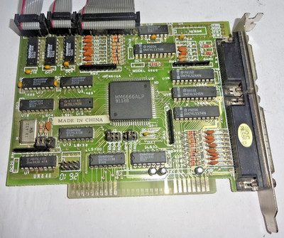 MC6666A HM6666ALP GAME + LPT + COM ANSCHLÜSSE ISA RETRO CONTROLLER CARD #GK12392
