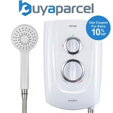 Triton Ivory 5 8.5 9.5 10.5KW White Electric Shower Fast Fit T80Z Ivory Riya T5
