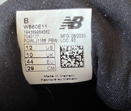 Scarpa da jogging/camminata/corsa New Balance donna 860 grigio/nero taglia 12B usata in ottime condizioni - Foto 10 di 11