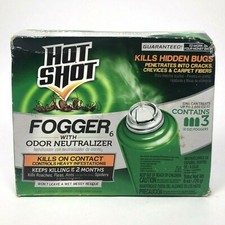 Hot Shot Fogger 2 oz. Aerosol Odor Neutralizer 3-Pack Kills Roach Ants - NEW 