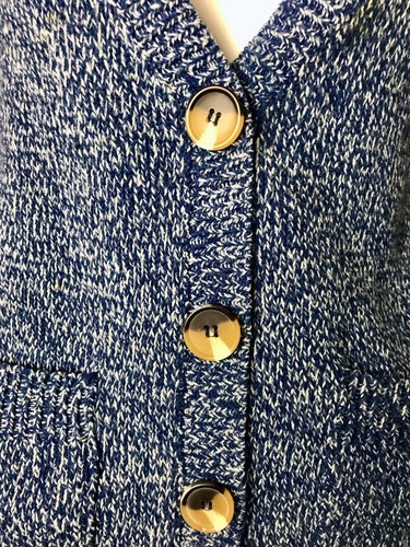 H&M Divided Women Heathered Blue Cardigan Sweater Knit Tunic Sz M Pockets Trendy - Picture 3 of 7