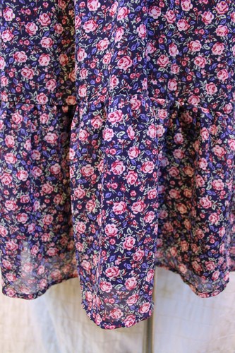 Lauren Conrad Purple Floral Dress 2X Shirred Bodice Cottage Country Summer Sprin - Picture 3 of 9