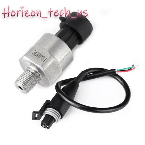 Sensor transductor de presión de acero inoxidable NPT 5V de 1/8" aceite combustible aire gas - Imagen 16 de 18