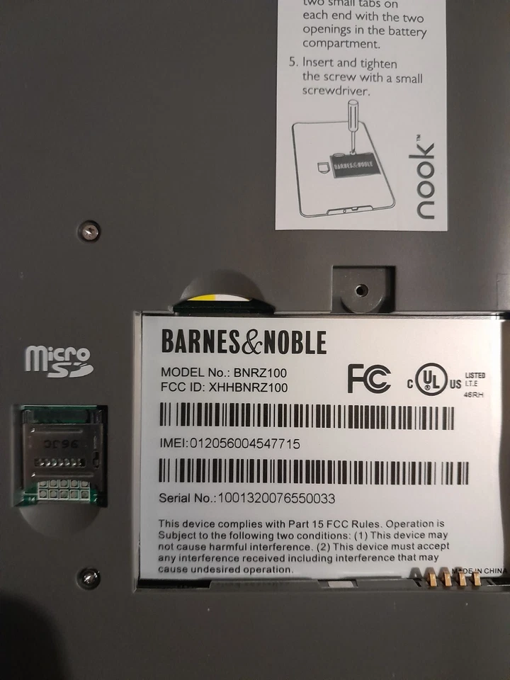 Barnes & Noble First Edition Nook E-Reader BNRZ100 NOT WORKING SONY PROP - Image 4 of 4