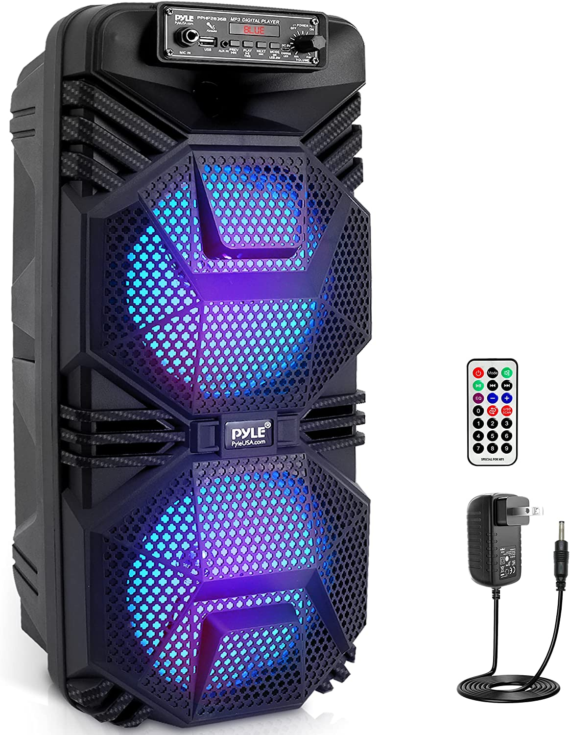 Bluetooth PA Speaker System - 600W Rechargeable Outdoor Bluetooth Speaker Portab
