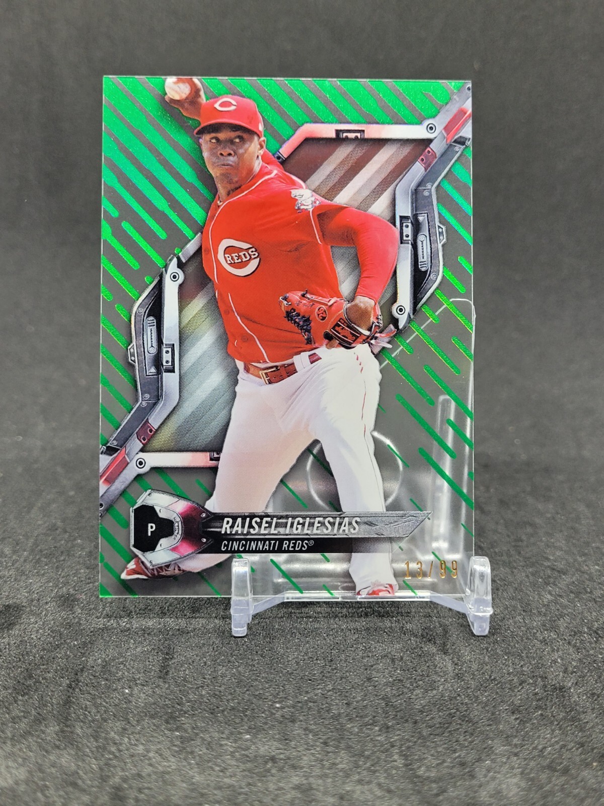 2018 Topps High Tek Raisel Iglesias Green /99 Cincinnati Reds