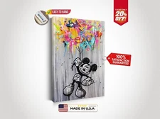 Banksy Abstract Mickey Mouse Einstein Graffiti Hypebeast Decor Pop Art Poster