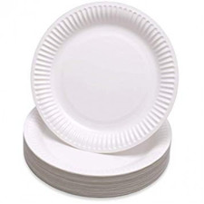 White Disposable Paper Plates Party 9" Round BBQ Caterers BULK BUY