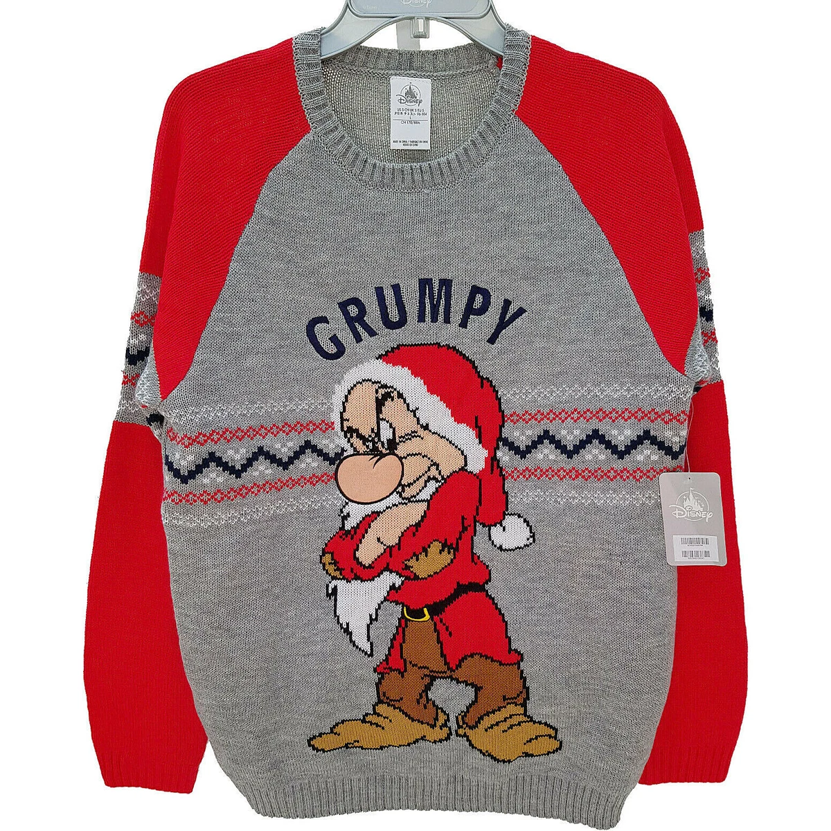 Disney Store Grumpy Christmas Jumper Holiday Ugly Knitted Sweater Novelty  Small | eBay