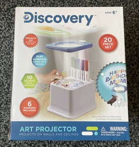 DISCOVERY KIDS Art Projector Kit w/ 10 Discs & 6 Markers Trace Sketch Draw Play