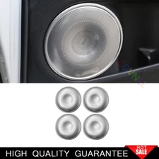 For Honda HR-V Vezel 2016-2022 Silver Steels Inner Door Speaker Frame Cover 4X