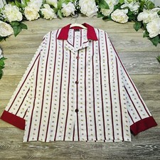 Vintage sears perma prest Long Sleeve Shirt Stripes Mens Size Medium Sleep