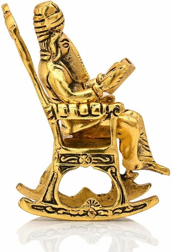 Nueva Estatuilla Lord God Ganesha Ganpati Libro de Lectura en Silla Ídolo - Imagen 2 de 4