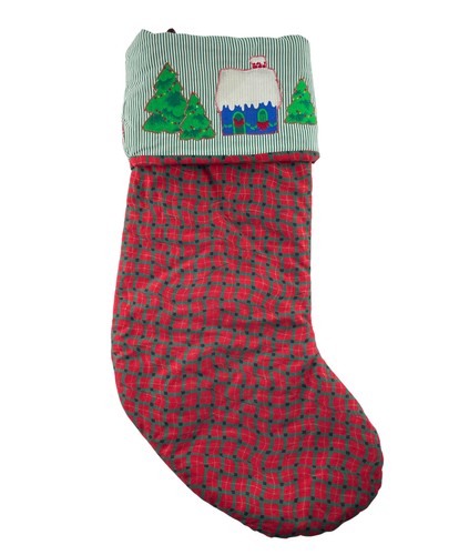 Medias de Navidad aplique corona Noel grande 24 pulgadas Hecho a mano - Imagen 2 de 7