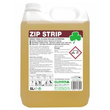 Zip Strip Floor Polish Stripper Clover Rinse PVC Marble Free Lino Rubber Wood 5L