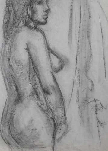Vintage original pastel drawing woman figure nude - Picture 6 of 12