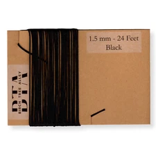 24' Clock Weight Cord BRAIDED for Vintage Morbier Tall Case 1.5mm BLACK 24 Feet