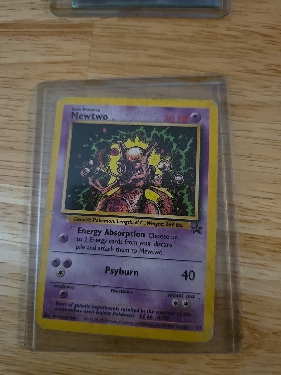 Mewtwo #14 Black Star Promo Non Holo Rare Vintage WotC Vintage