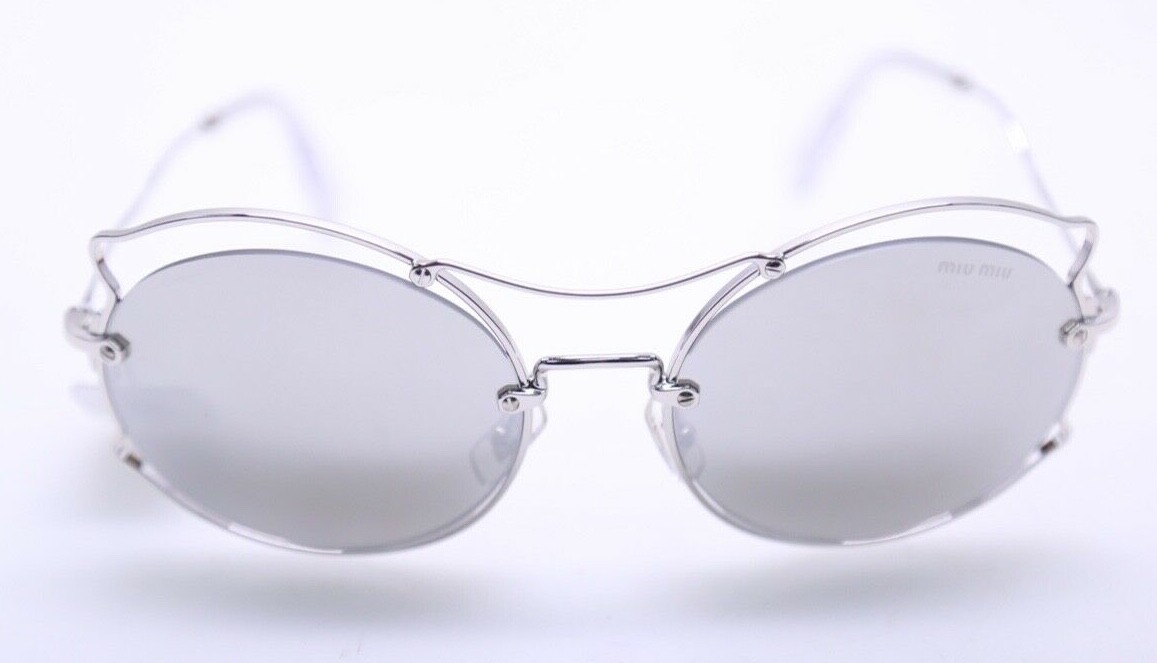 【Tomsaaan】Miu Miu Silver Sunglasses Miu Miu Eyewear oval-frame Metal Sunglasses | Silver | FARFETCH