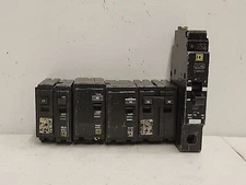 Lot Of 6  20A, 15 & 40 - 120/240V Square D Circuit Breakers. Various. Fast Ship!