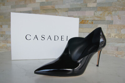 CASADEI  EU 36 UK 3 Pumps Abendschuhe High Heels Lack schwarz neu ehem UVP 665  