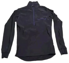 Patagonia Women’s Medium Base Layer Vintage USA 1/4 Zip Black Purple Red 24601