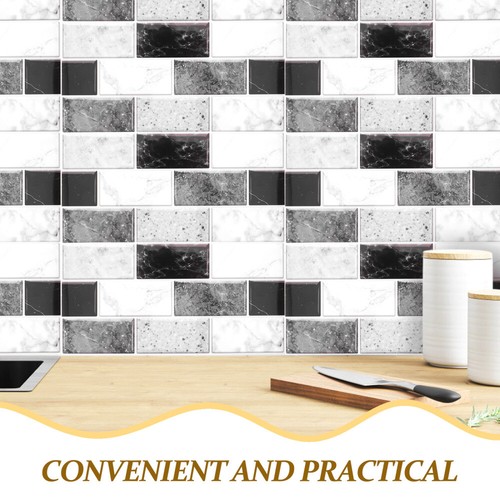 6 Sheets Interior Wall Decor Stickers Tile Waterproof Self-adhesive Peel and - Picture 11 of 12