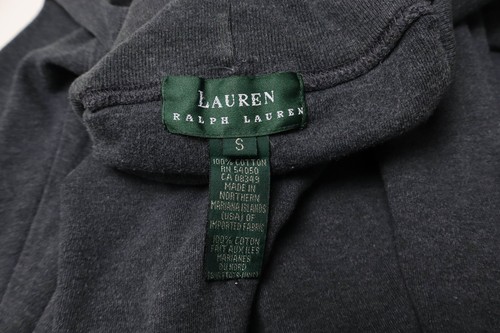 RALPH Lauren Sweatshirt Women's SMALL High Turtle Neck Pullover Grey - Picture 7 of 8