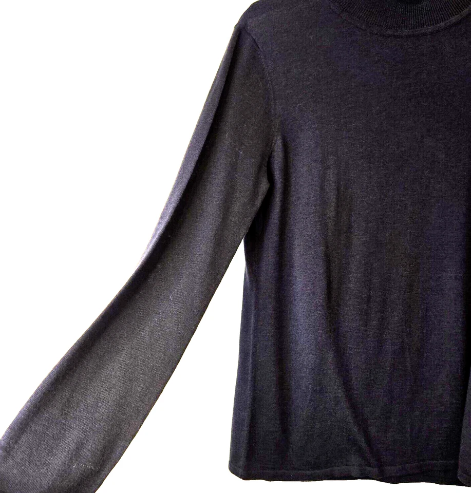 Bill Blass cuello alto para mujer XL azul algodón/bambú/seda/nylon minimalista modesto Foto 3 de 4