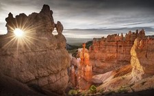 Landscape bryce canyon national park utah erosion sunset Custom Gaming Mat Desk