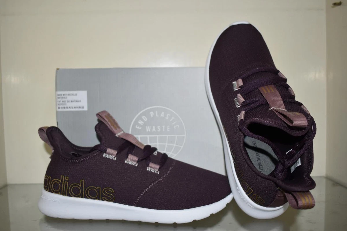 adidas Cloudfoam Pure Running Shoes 2.0 Women s Size 7 GV8936 Maroon Gold NIB