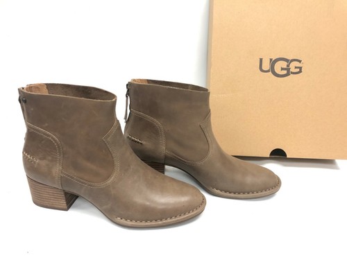 UGG Australia Bandara Ankle Bootie Leather Black Sahara Coconut Shell 1098310 - 第 3/36 張圖片