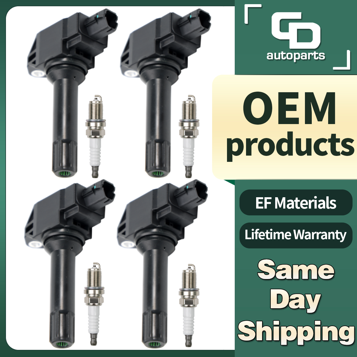 UF747 4 Ignition Coil + Spark Plug for 2L Subaru BRZ Forester