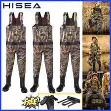 HISEA Kids Chest Waders Toddler & Children Neoprene Youth Fishing Hunting Waders