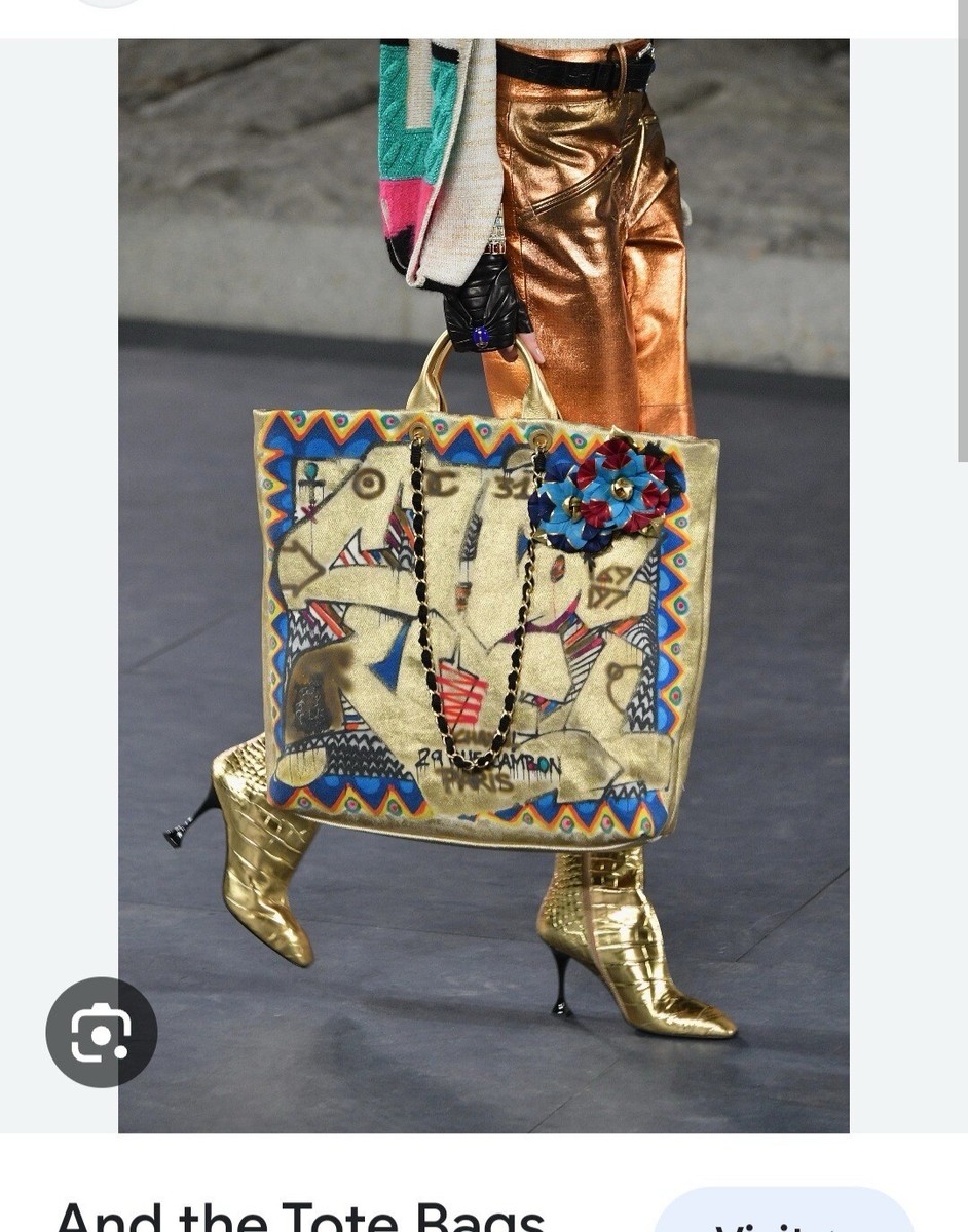 Chanel Giant Tote Graffiti Women's Bag