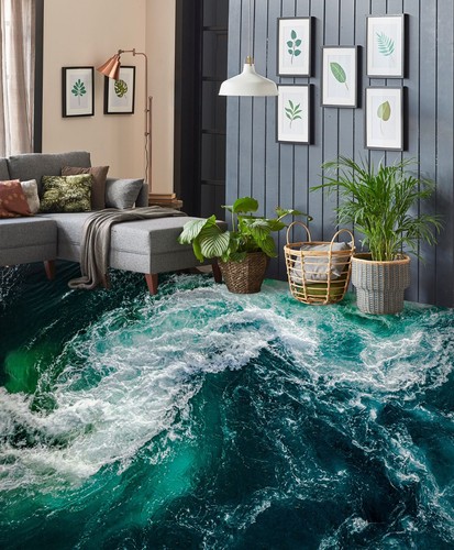 3D Lake Wave I5918 Floor WallPaper Murals Wall Print Decal AJ Coco 2024 - Picture 2 of 5