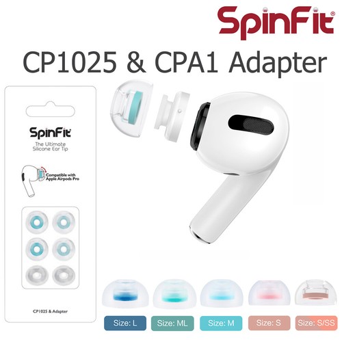 Spinfit CP1025 \u0026 CPA1 Adapters Eartips for Apple Airpods Pro Earphones * No  Pain | eBay