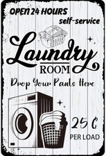Funny Laundry Room Decor Vintage Laundry Room Decorative Tin Metal Signs Laundry
