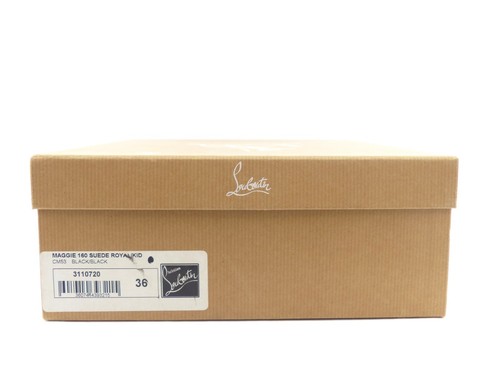 Christian Louboutin 'Maggie' 140 Black Leather & Pony Hair ~ UK 3 / EU 36 / US 6 - Picture 10 of 12