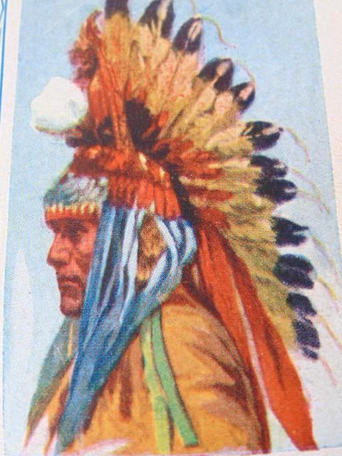 1950s RED MAN CHEWING TOBACCO American Indian Chiefs Insert, MAN AND CHIEF  #39