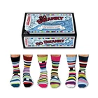 Mens Socks Novelty Striped Odd Socks Gift Box of 6 United Oddsocks Swanky UK6-11