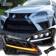 VLAND LED Headlights For Lexus IS250 IS350 ISF 2006-2013 3*Projector Plug & Play